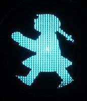 Ampel mit gründer Ampelfrau