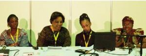 4 women of Africa and India on a panel