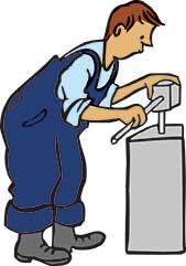 Leiche Sprache: Mann an der Werk-Bank