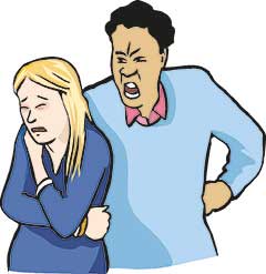 Leichte Sprache: Mann macht Frau Angst