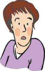 Leichte Sprache: Frau ist erschrocken