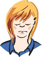 Leichte Sprache: Frau schaut traurig