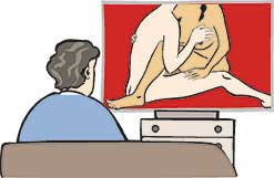 Leichte Sprache: Mann schaut Sex-Film an