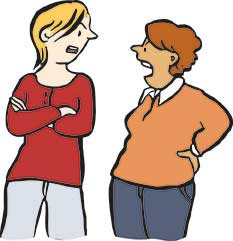 Leichte Sprache: 2 Frauen streiten sich