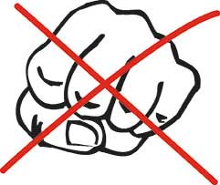 Leichte Sprache: Faust durchgestrichen