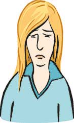 Leichte Sprache: Frau guckt traurig